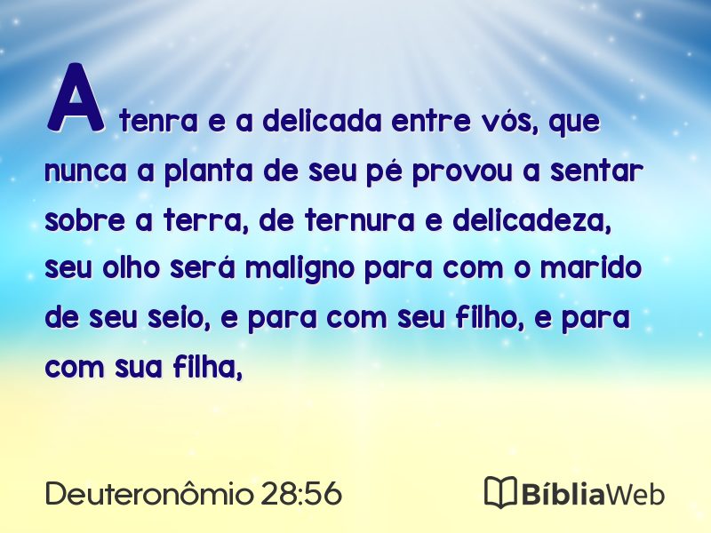Deuteronômio 28:56 em imagem para compartilhar