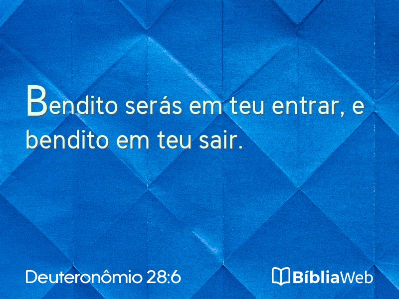 Deuteronômio 28:6 em imagem para compartilhar