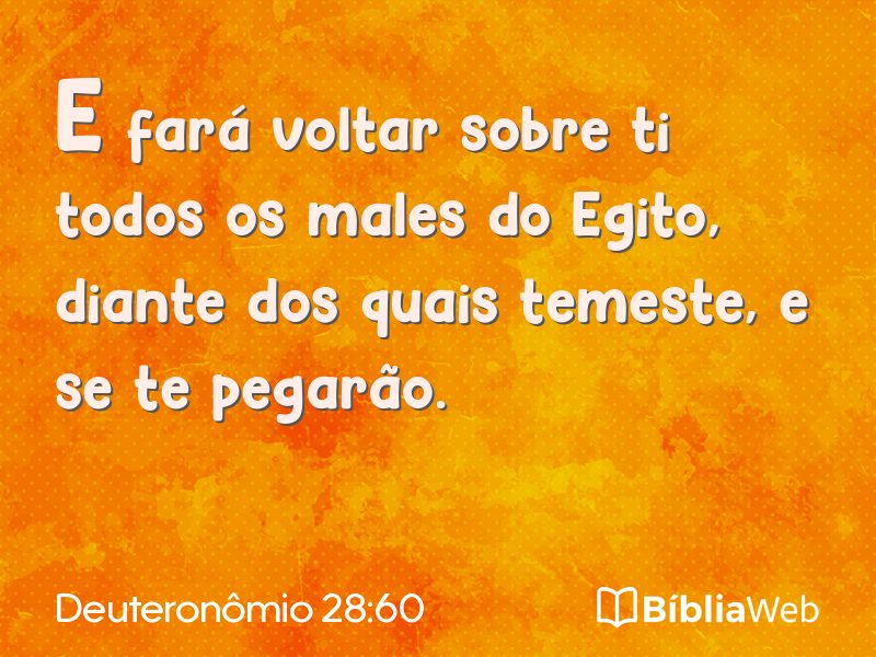 Deuteronômio 28:60 em imagem para compartilhar
