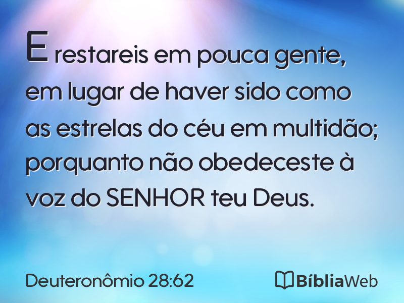 Deuteronômio 28:62 em imagem para compartilhar