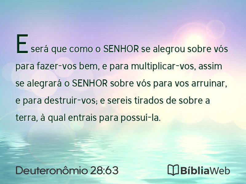 Deuteronômio 28:63 em imagem para compartilhar
