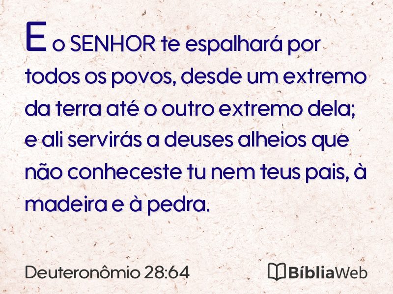 Deuteronômio 28:64 em imagem para compartilhar