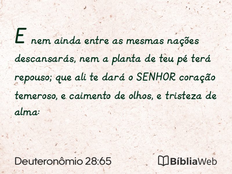 Deuteronômio 28:65 em imagem para compartilhar