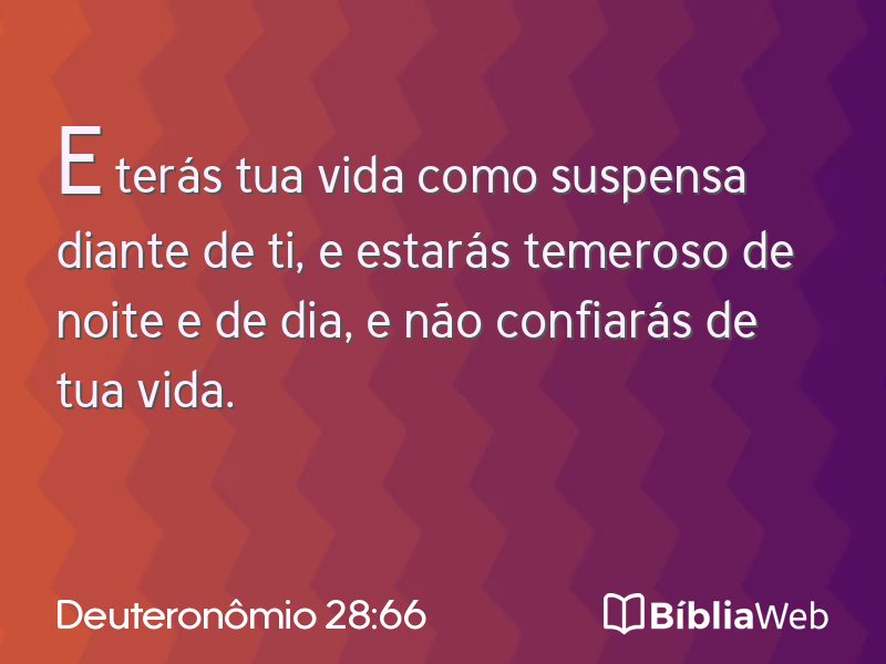 Deuteronômio 28:66 em imagem para compartilhar