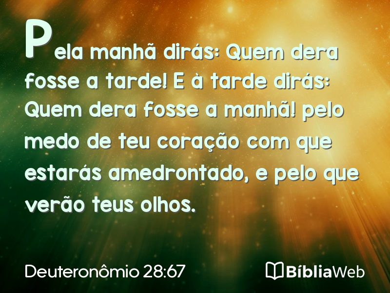 Deuteronômio 28:67 em imagem para compartilhar