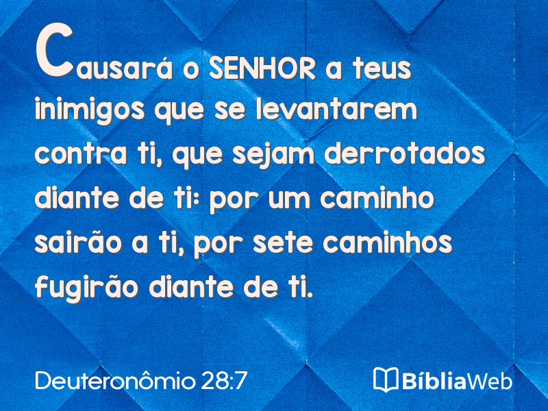 Deuteronômio 28:7 em imagem para compartilhar