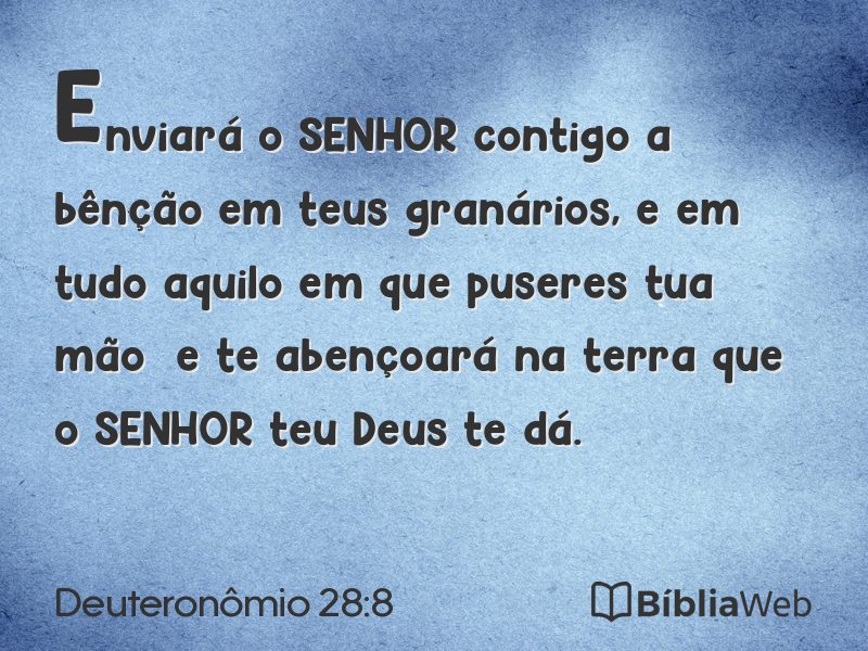 Deuteronômio 28:8 em imagem para compartilhar