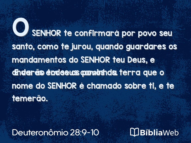 Deuteronômio 28:9-10 em imagem para compartilhar
