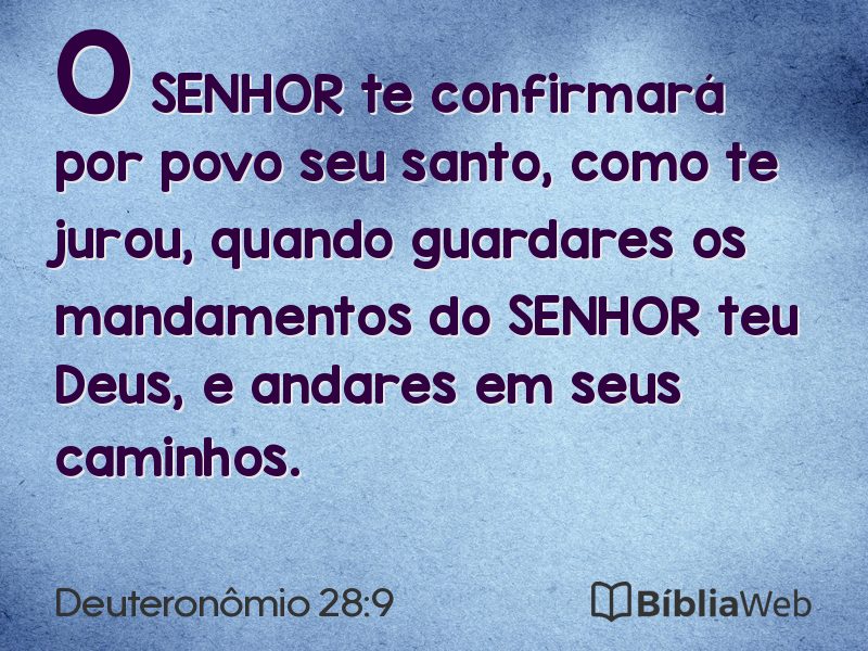 Deuteronômio 28:9 em imagem para compartilhar