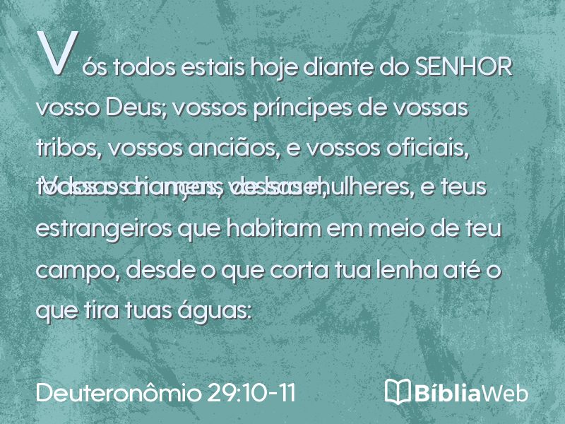 Deuteronômio 29:10-11 em imagem para compartilhar