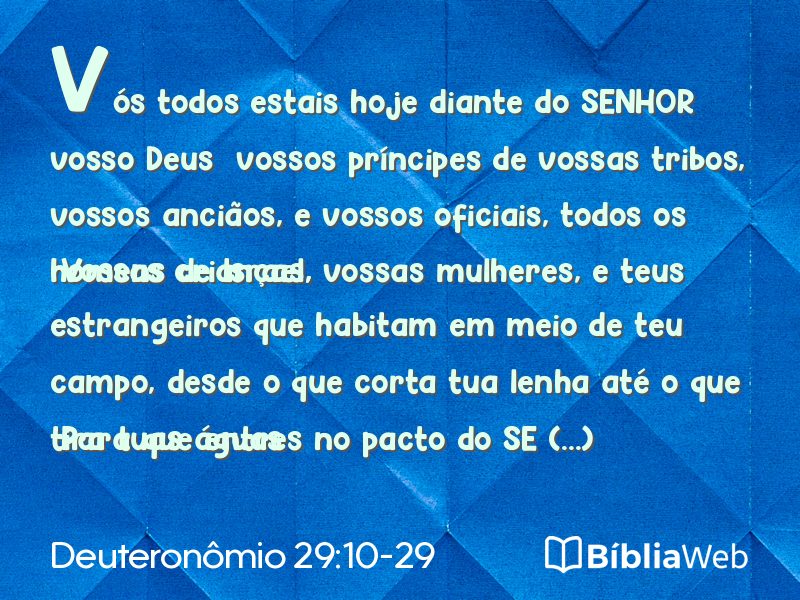 Deuteronômio 29:10-29 em imagem para compartilhar