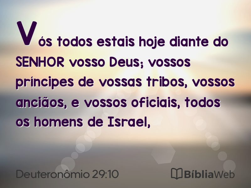 Deuteronômio 29:10 em imagem para compartilhar