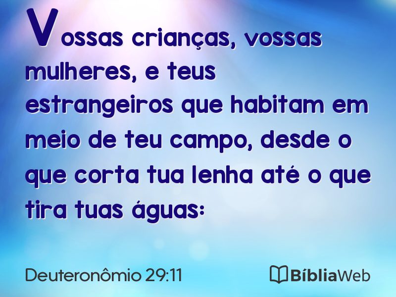Deuteronômio 29:11 em imagem para compartilhar