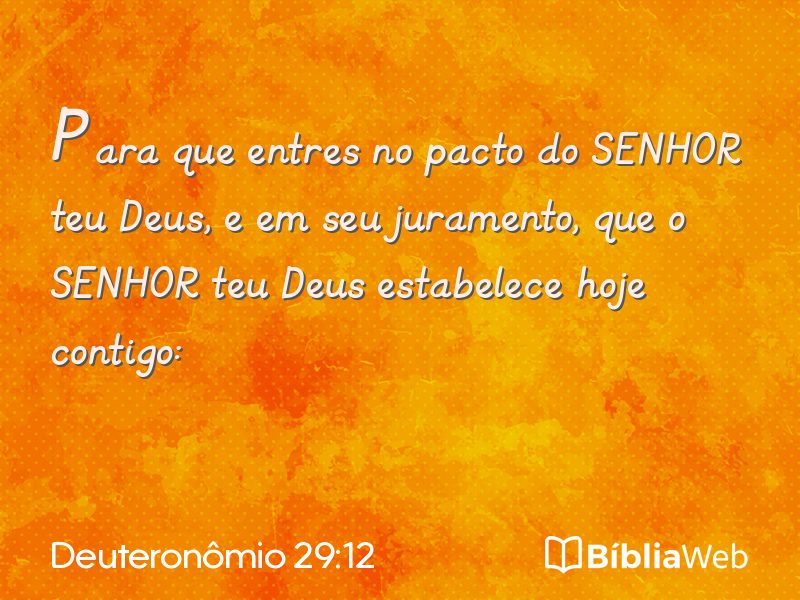 Deuteronômio 29:12 em imagem para compartilhar