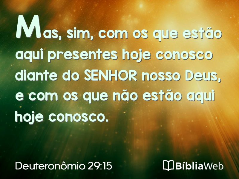 Deuteronômio 29:15 em imagem para compartilhar