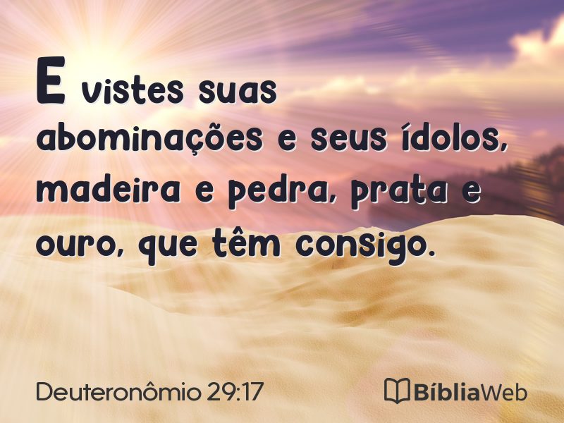 Deuteronômio 29:17 em imagem para compartilhar