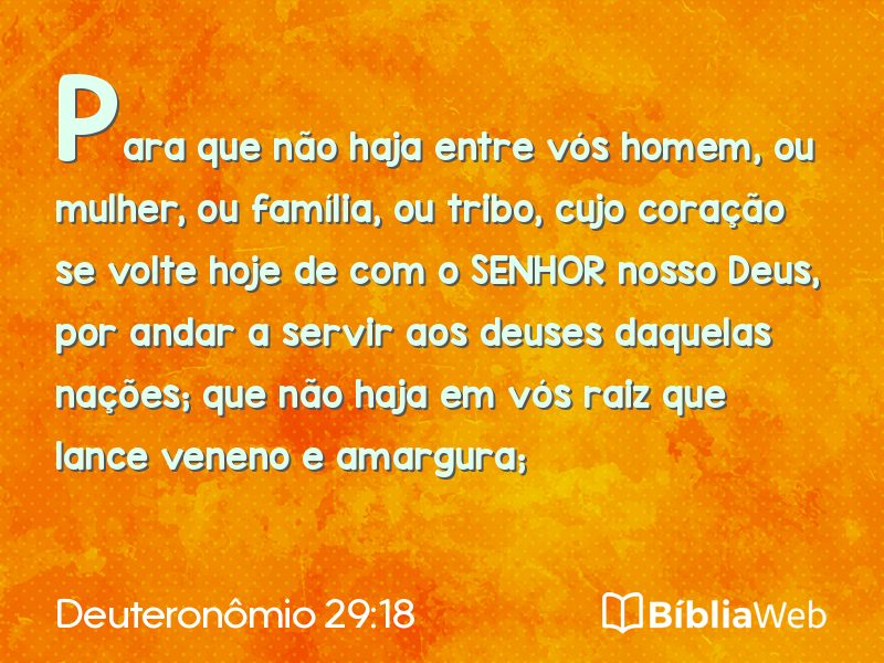 Deuteronômio 29:18 em imagem para compartilhar