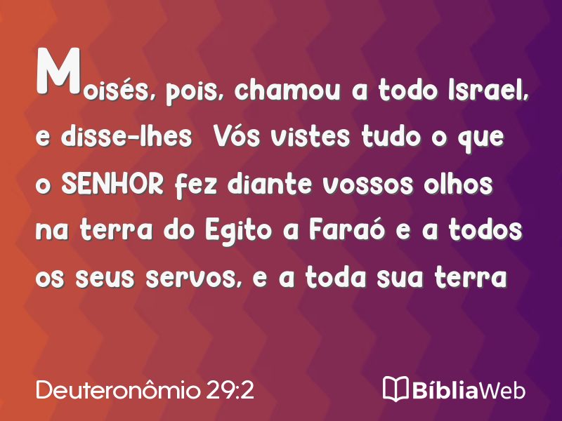 Deuteronômio 29:2 em imagem para compartilhar