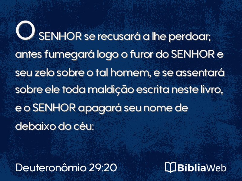 Deuteronômio 29:20 em imagem para compartilhar