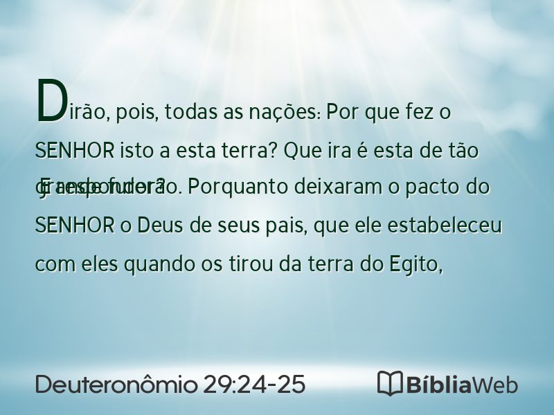 Deuteronômio 29:24-25 em imagem para compartilhar