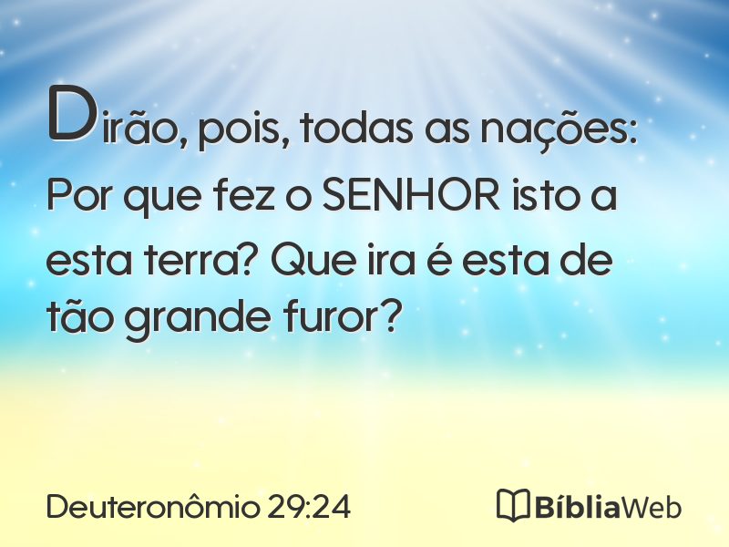 Deuteronômio 29:24 em imagem para compartilhar