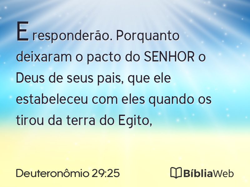 Deuteronômio 29:25 em imagem para compartilhar