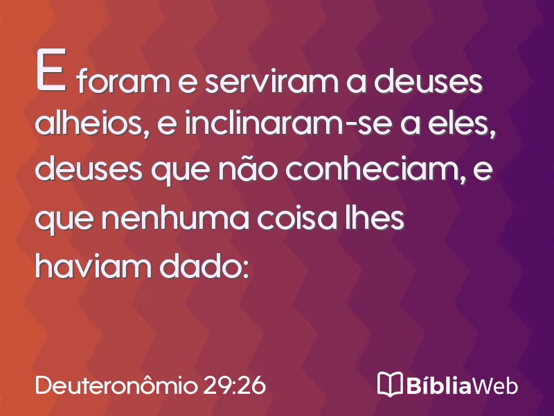 Deuteronômio 29:26 em imagem para compartilhar