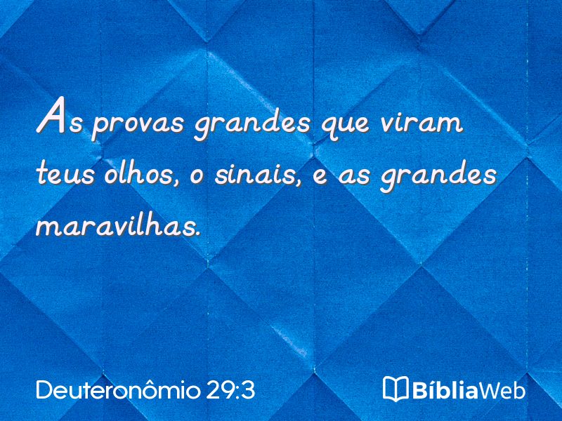 Deuteronômio 29:3 em imagem para compartilhar