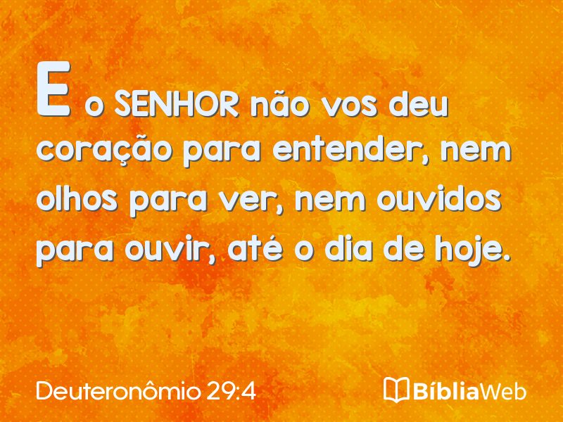 Deuteronômio 29:4 em imagem para compartilhar