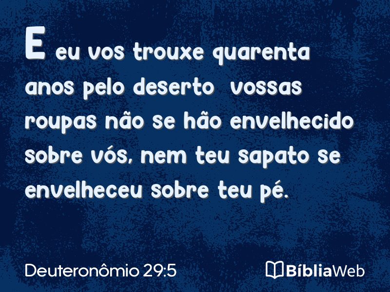 Deuteronômio 29:5 em imagem para compartilhar