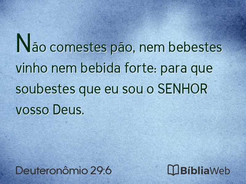 Deuteronômio 29:6 em imagem para compartilhar