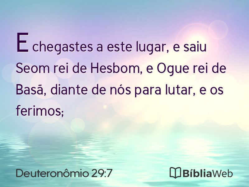 Deuteronômio 29:7 em imagem para compartilhar