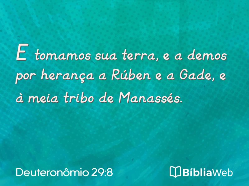 Deuteronômio 29:8 em imagem para compartilhar