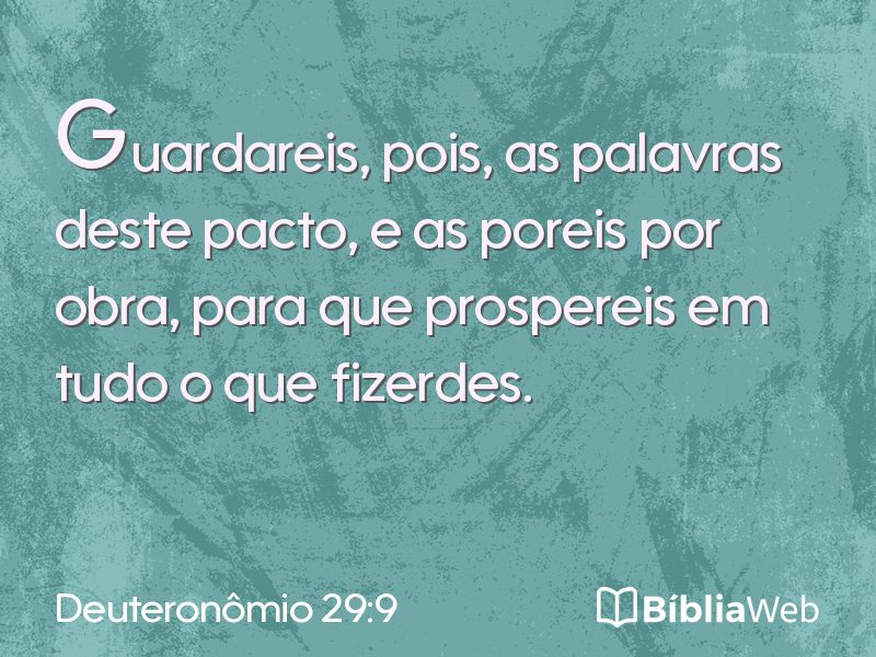 Deuteronômio 29:9 em imagem para compartilhar