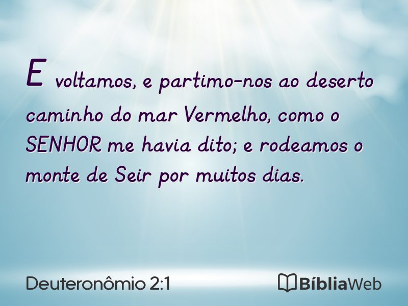 Deuteronômio 2:1 em imagem para compartilhar