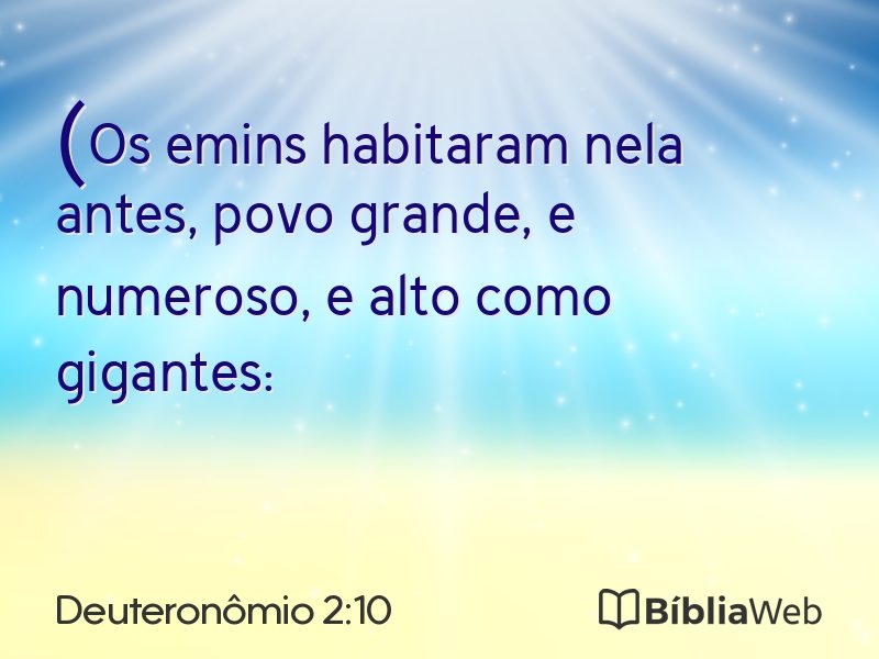 Deuteronômio 2:10 em imagem para compartilhar