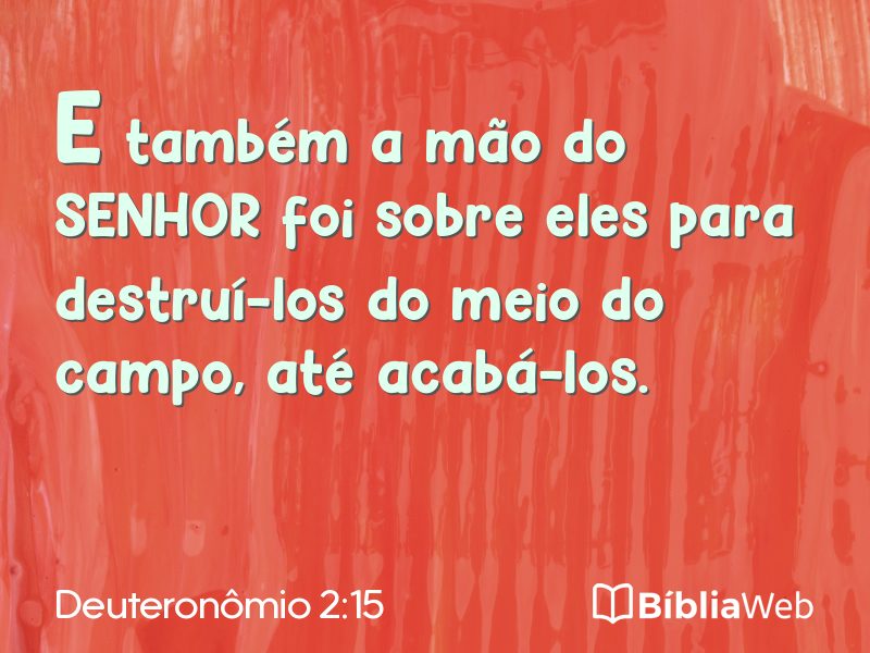 Deuteronômio 2:15 em imagem para compartilhar