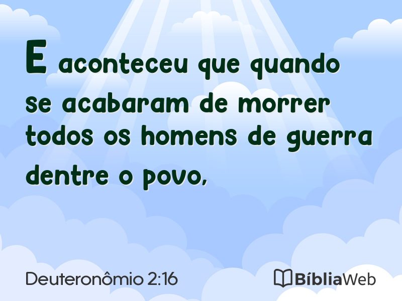 Deuteronômio 2:16 em imagem para compartilhar