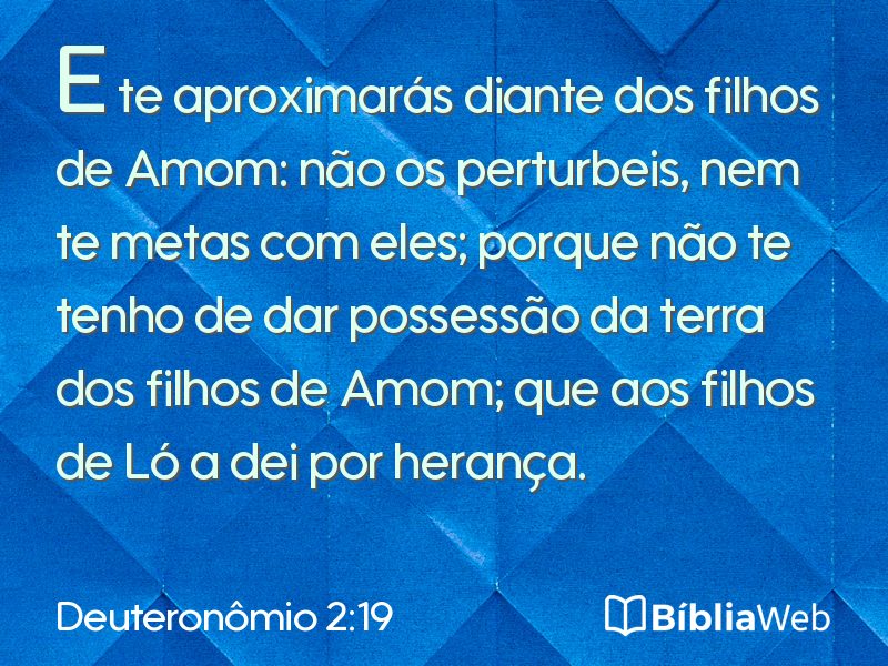 Deuteronômio 2:19 em imagem para compartilhar