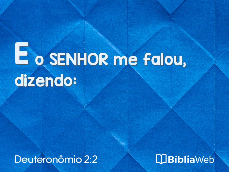 Deuteronômio 2:2 em imagem para compartilhar