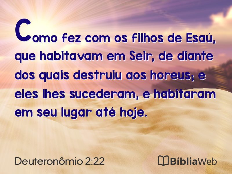 Deuteronômio 2:22 em imagem para compartilhar