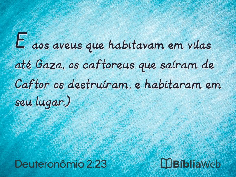 Deuteronômio 2:23 em imagem para compartilhar