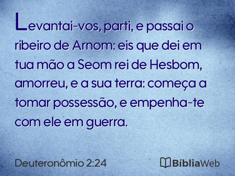 Deuteronômio 2:24 em imagem para compartilhar