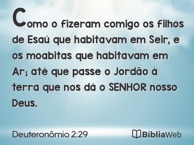 Deuteronômio 2:29 em imagem para compartilhar
