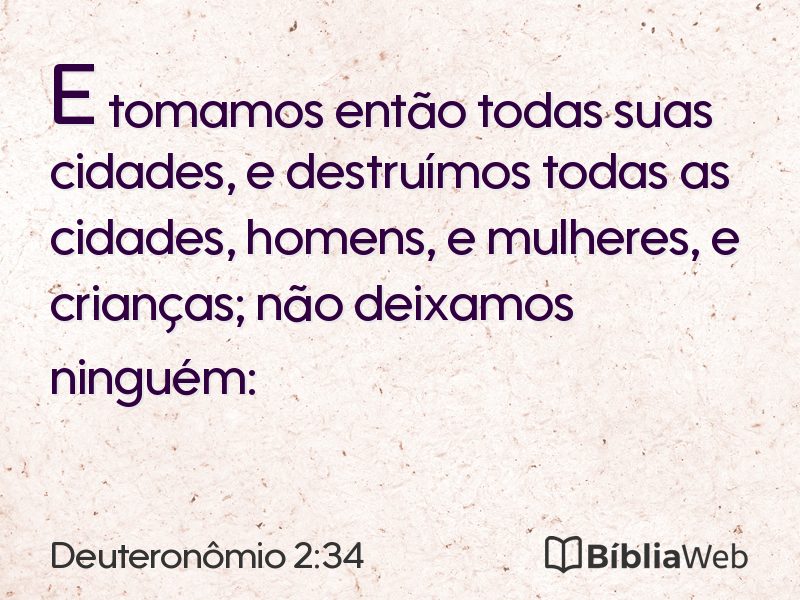 Deuteronômio 2:34 em imagem para compartilhar