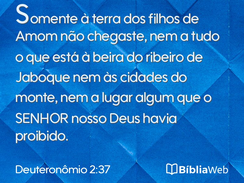 Deuteronômio 2:37 em imagem para compartilhar
