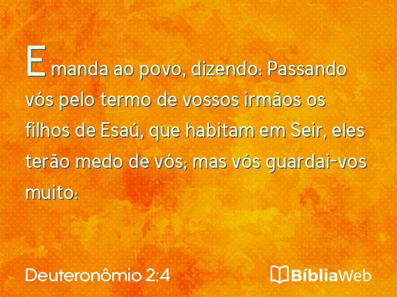 Deuteronômio 2:4 em imagem para compartilhar