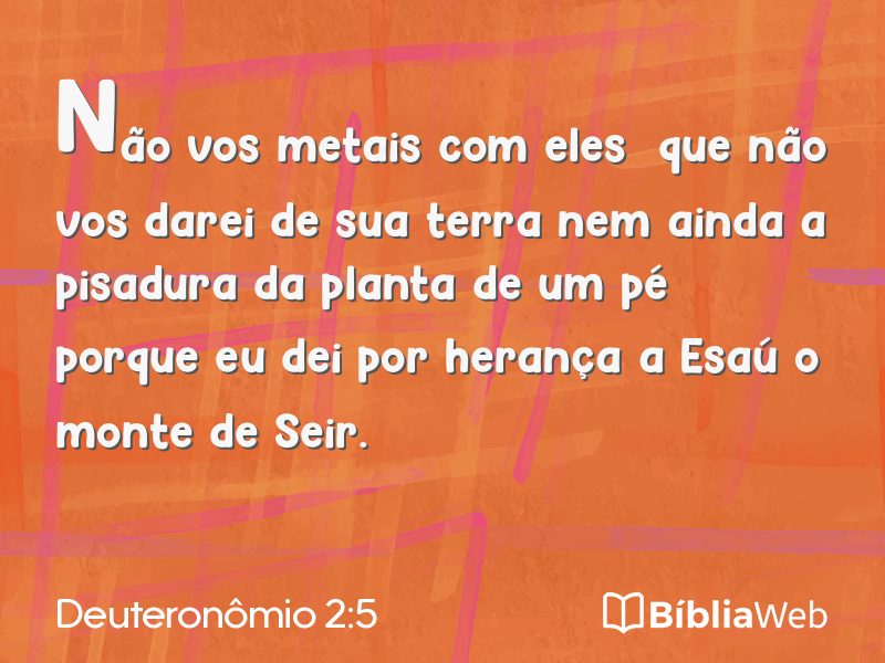 Deuteronômio 2:5 em imagem para compartilhar