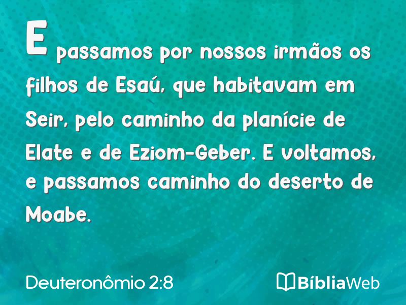 Deuteronômio 2:8 em imagem para compartilhar