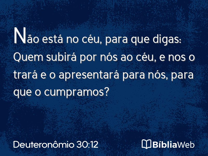 Deuteronômio 30:12 em imagem para compartilhar